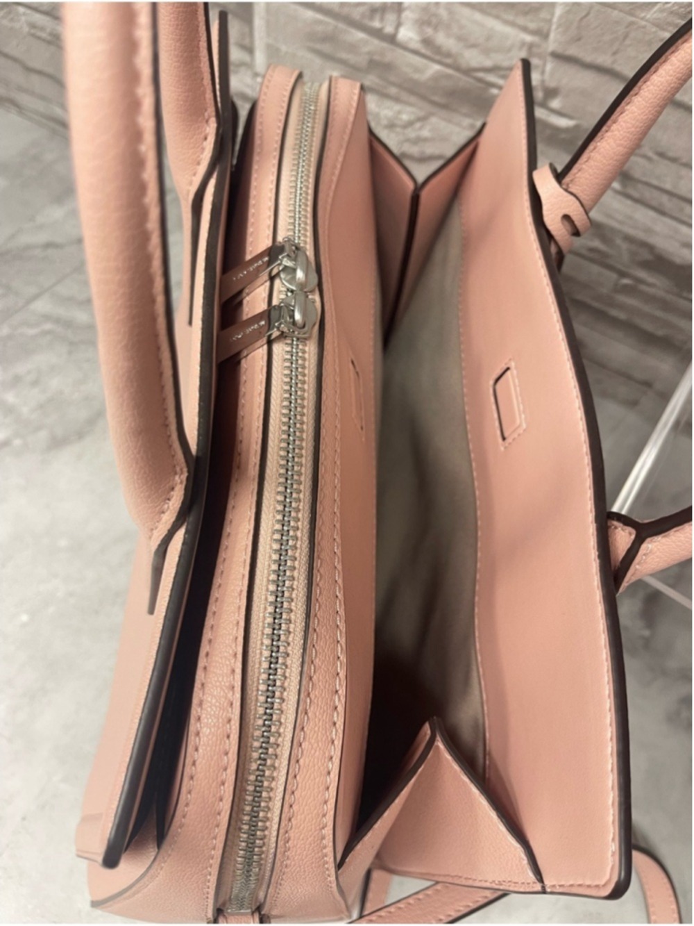 Michael Kors Laila Medium Leather Satchel & Matching Wallet Smoky Rose Pink - Picture 7 of 11